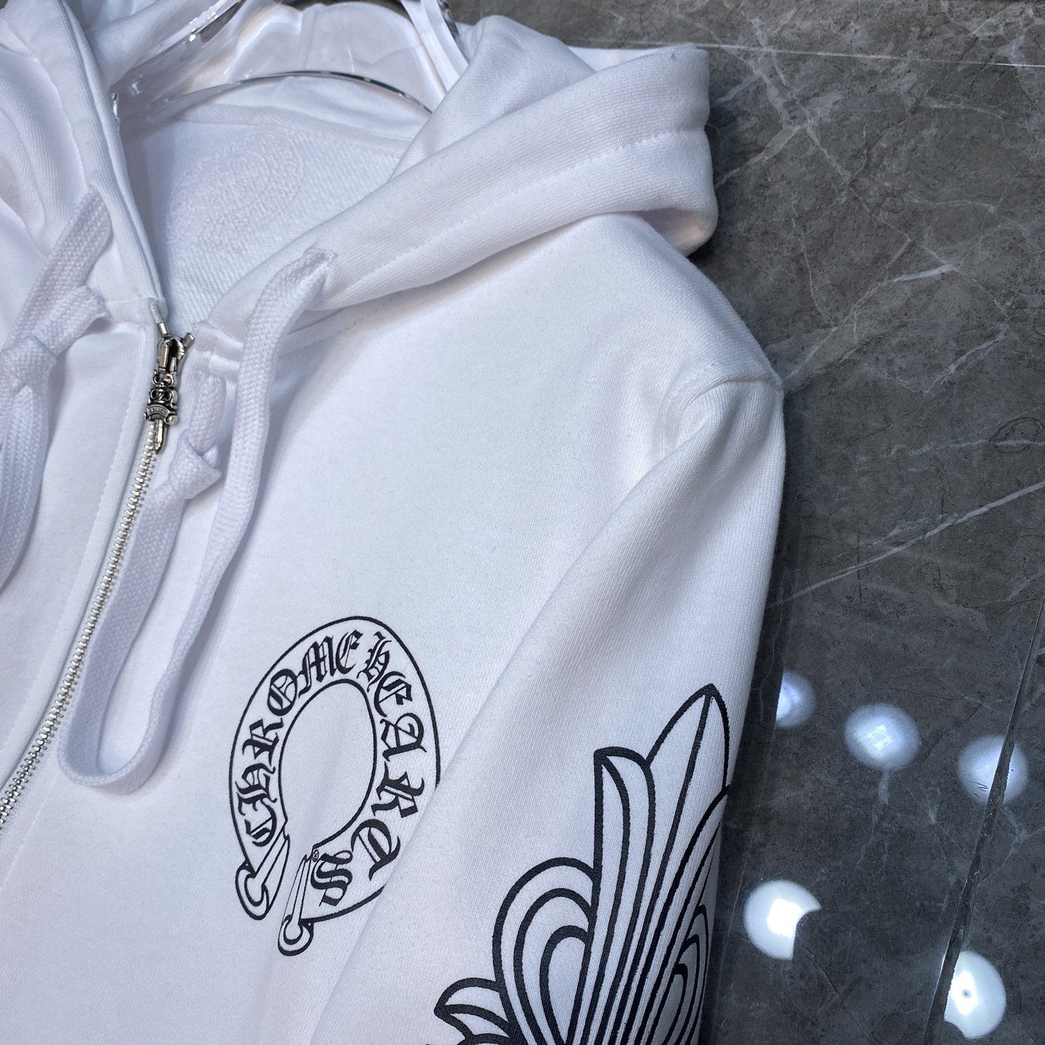 Chrome Hearts Horseshoe Graphic Zip Hoodie — detail
