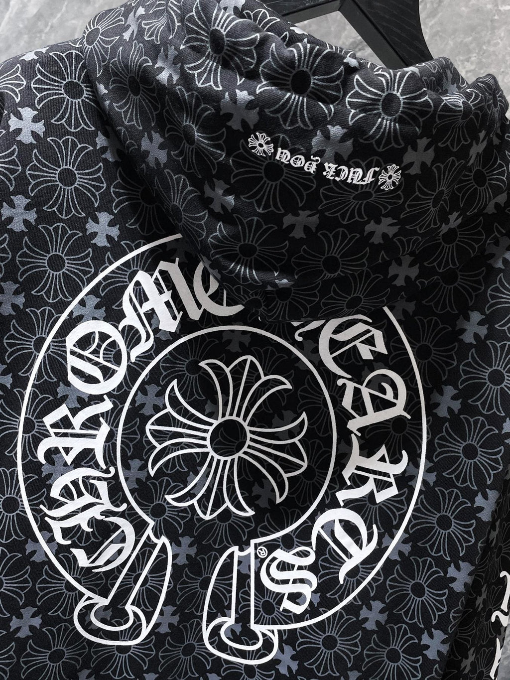 Chrome Hearts Floral Horseshoe Graphic Hoodie — detail