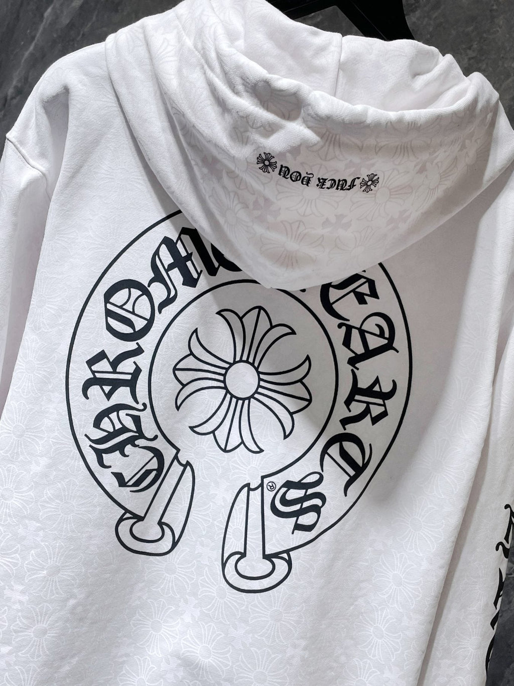 Chrome Hearts Floral Horseshoe Graphic Hoodie — detail