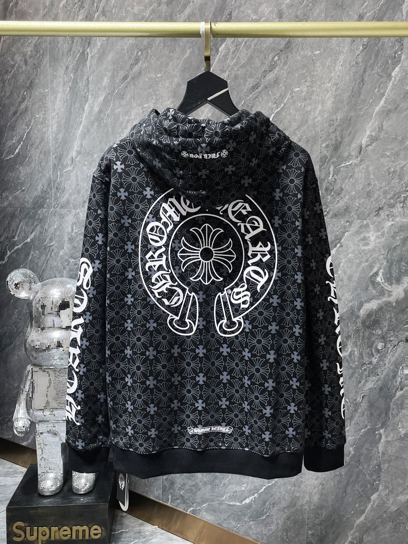 Chrome Hearts Floral Horseshoe Graphic Hoodie — back