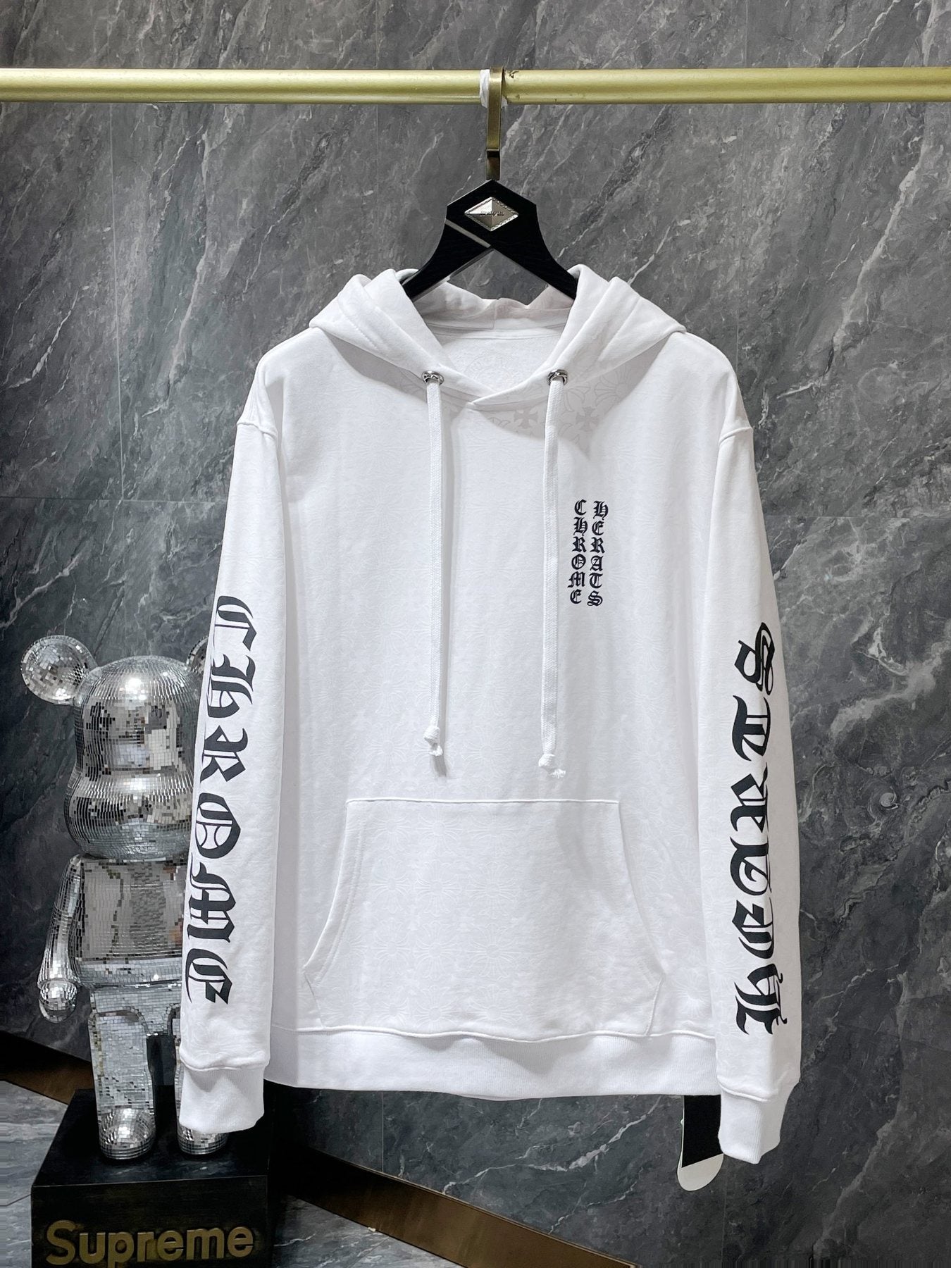 Chrome Hearts Floral Horseshoe Graphic Hoodie — front