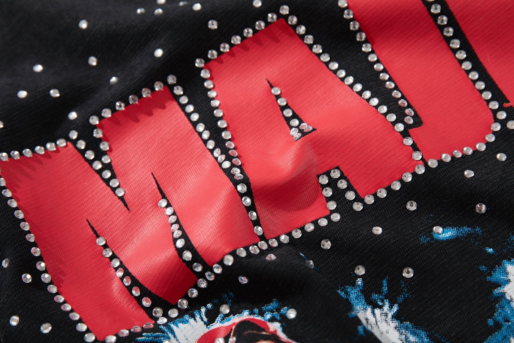 MAJESTIK Washed Black Graphic Short-Sleeve T-Shirt — detail