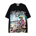MAJESTIK Rhinestone Distressed Graphic T-Shirt — hero