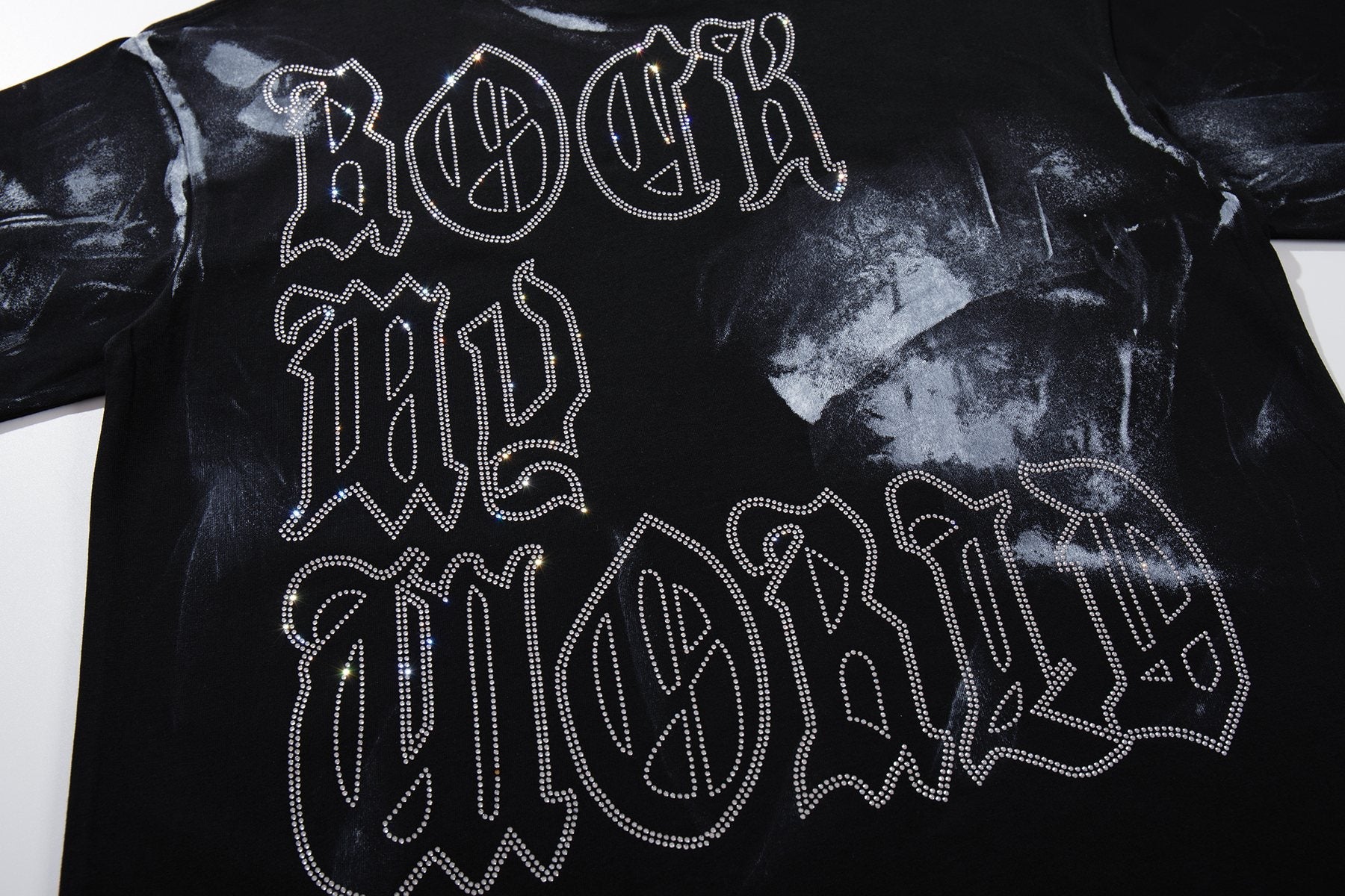 BKYS Revival Rhinestone Portrait Graphic T-Shirt — detail