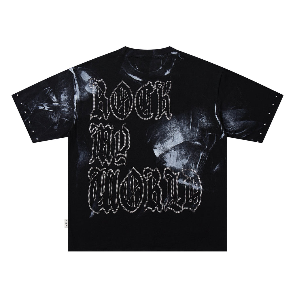 BKYS Revival Rhinestone Portrait Graphic T-Shirt — back