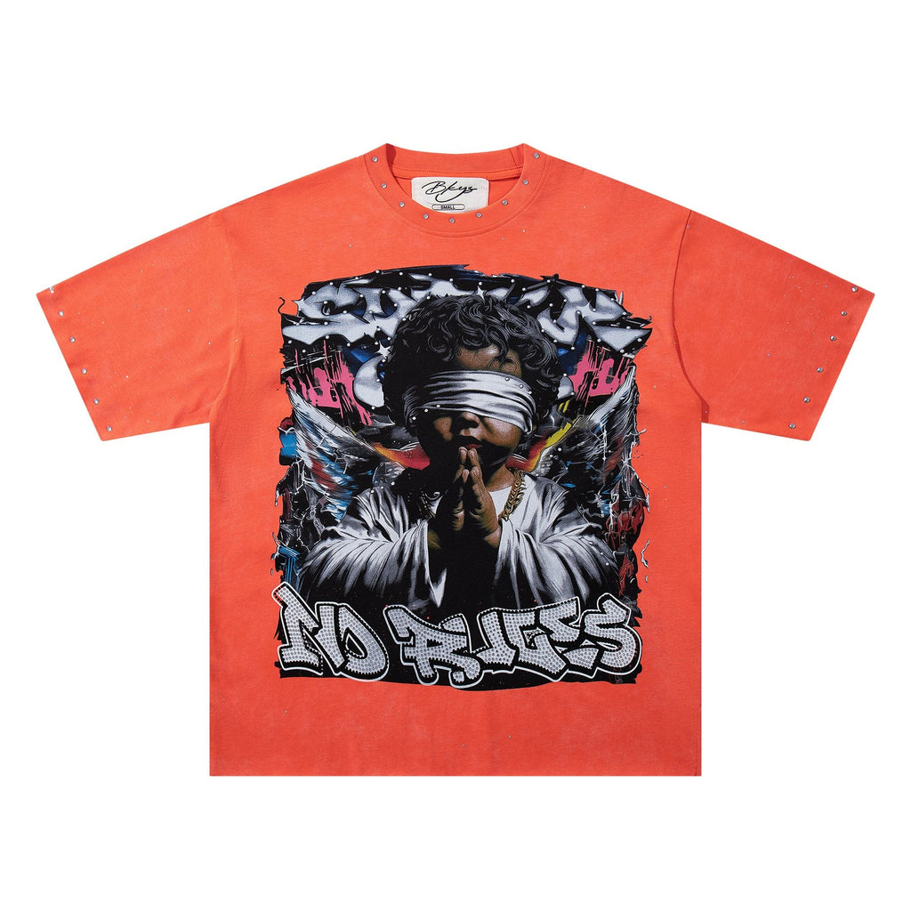 BKYS Revival Rhinestone Portrait Graphic T-Shirt — front