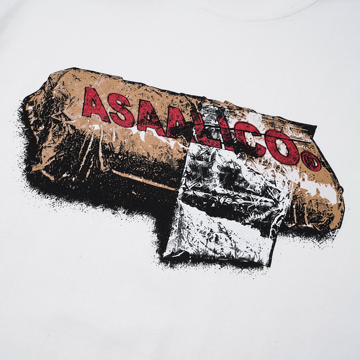 ASAALL Distressed Graphic Short-Sleeve T-Shirt — detail