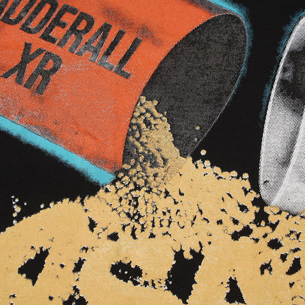 ASAALL Black Distressed Graphic T-Shirt — detail