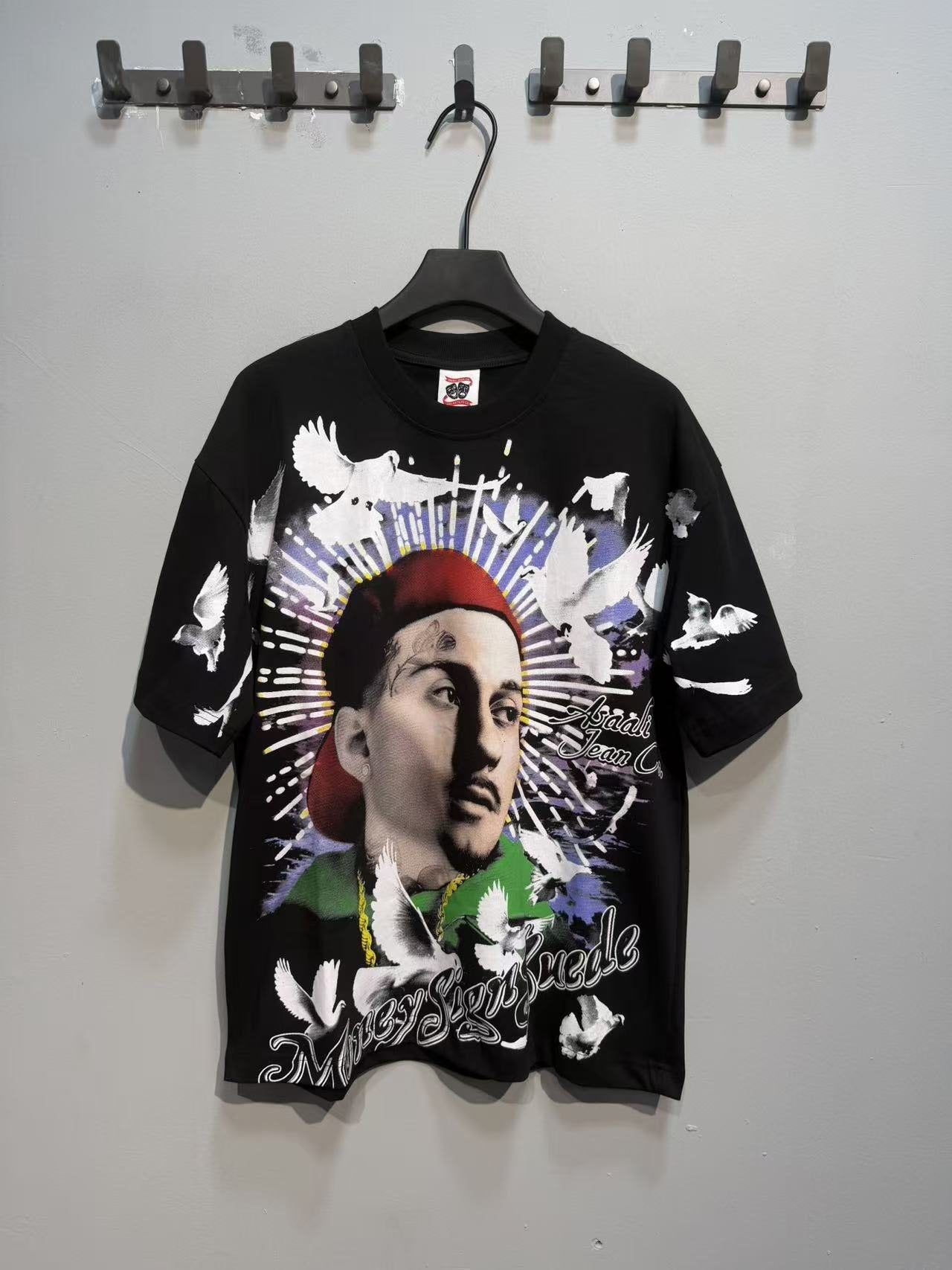 ASAALL Portrait and Dove Graphic Short-Sleeve T-Shirt — hero