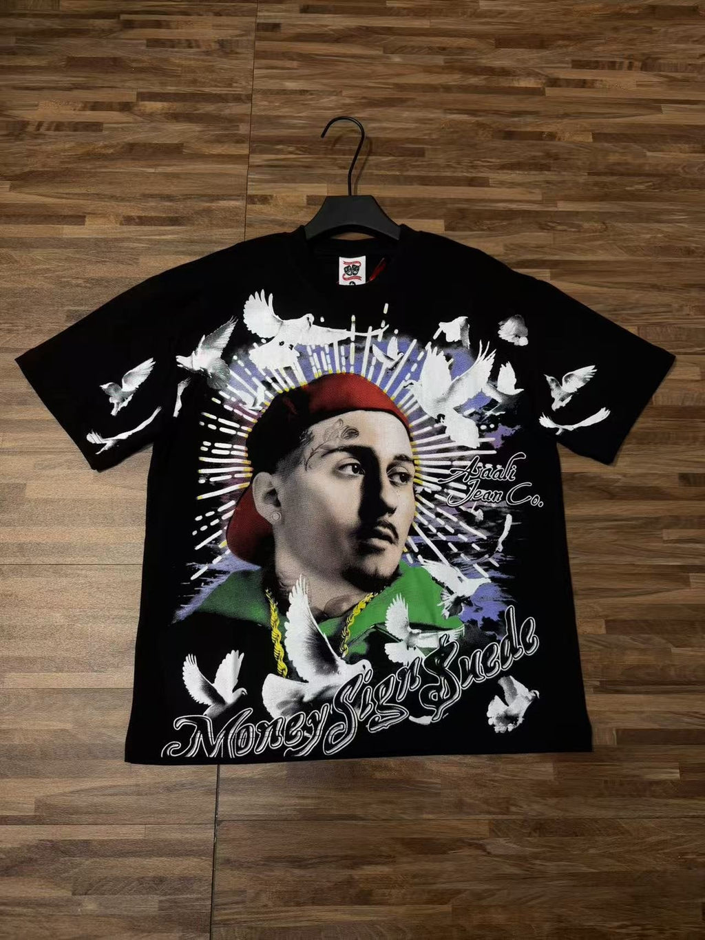 ASAALL Portrait and Dove Graphic Short-Sleeve T-Shirt — front