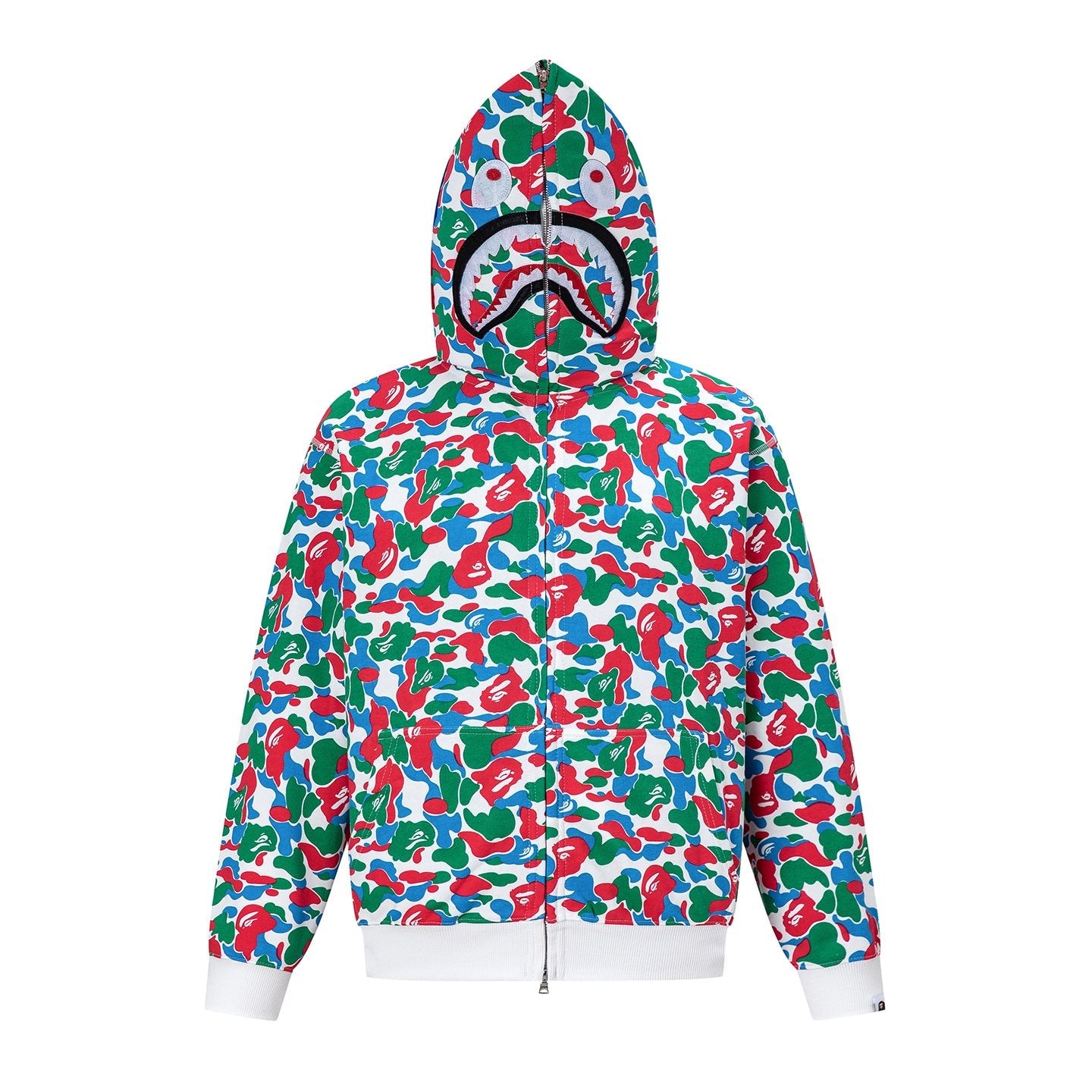 BAPE Shark Camo Full-Zip Hoodie — front