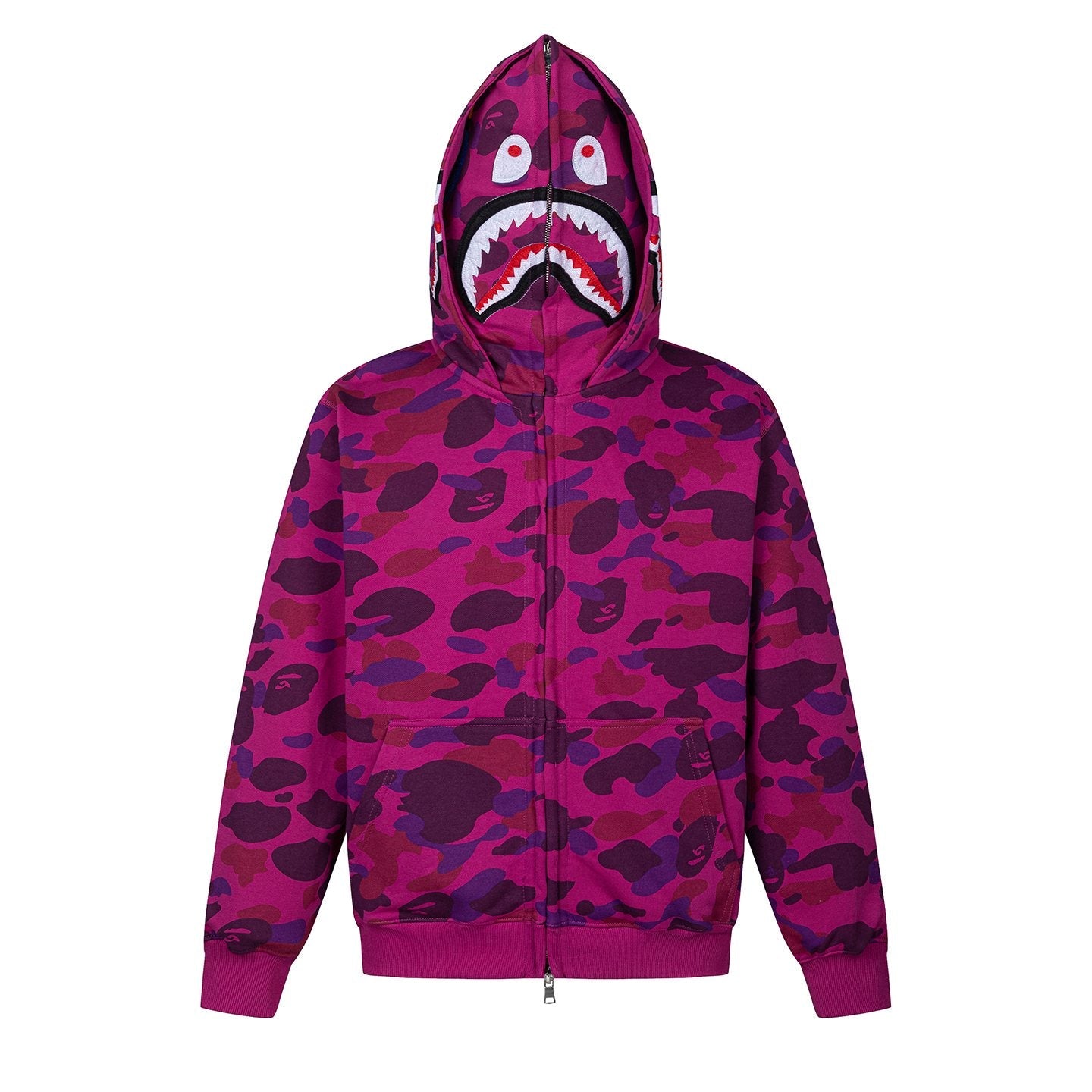 BAPE Shark Camo Full-Zip Hoodie — front