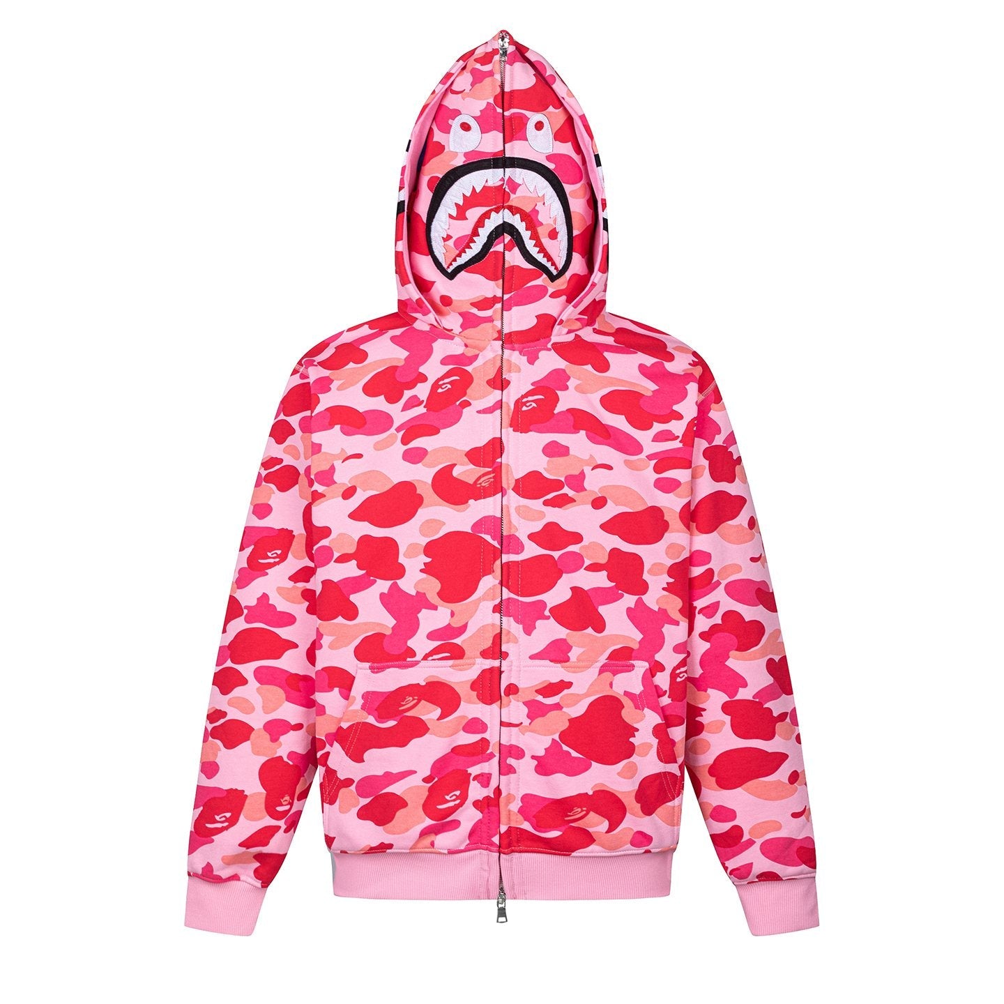 BAPE Shark Camo Full-Zip Hoodie — front