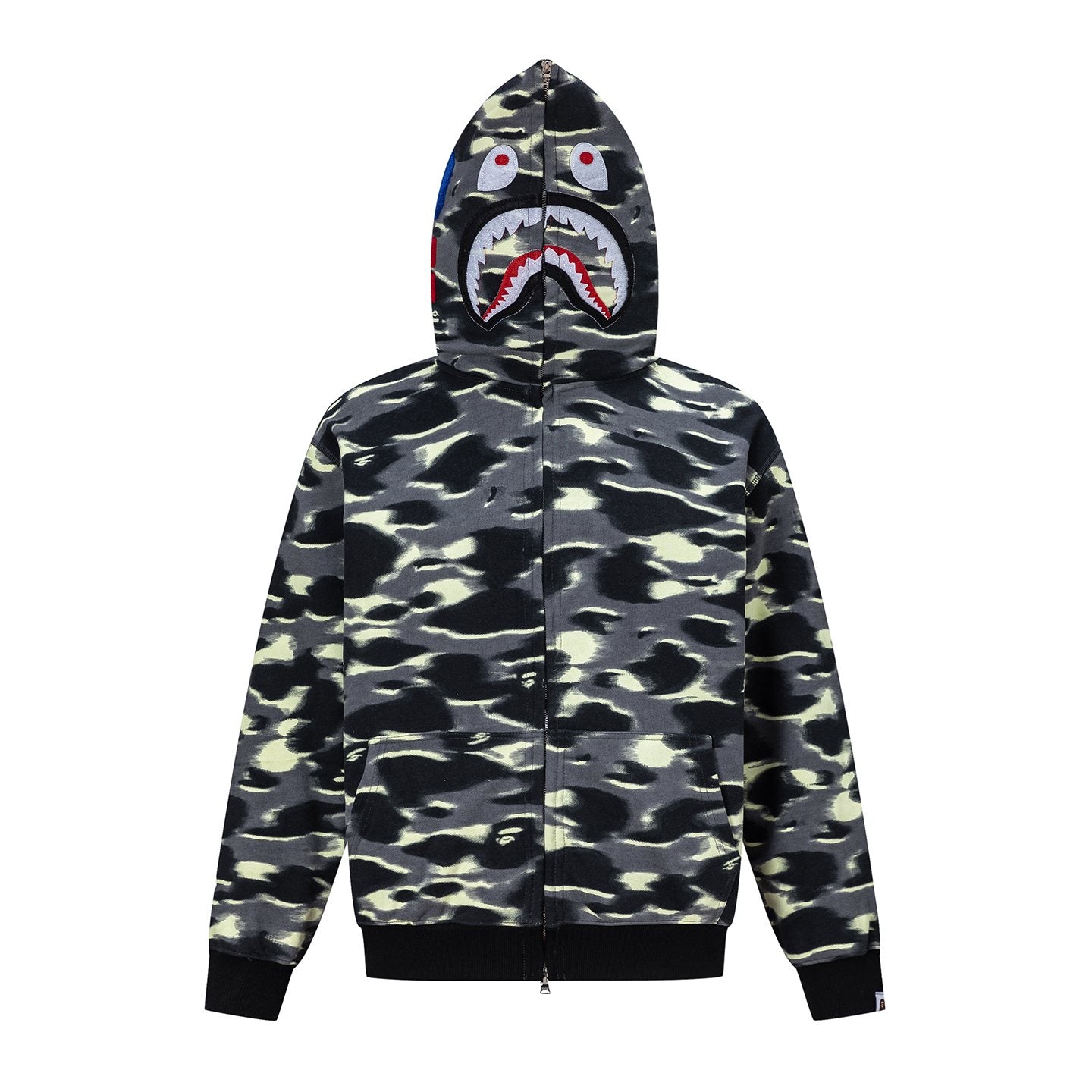 BAPE Shark Camo Full-Zip Hoodie — front