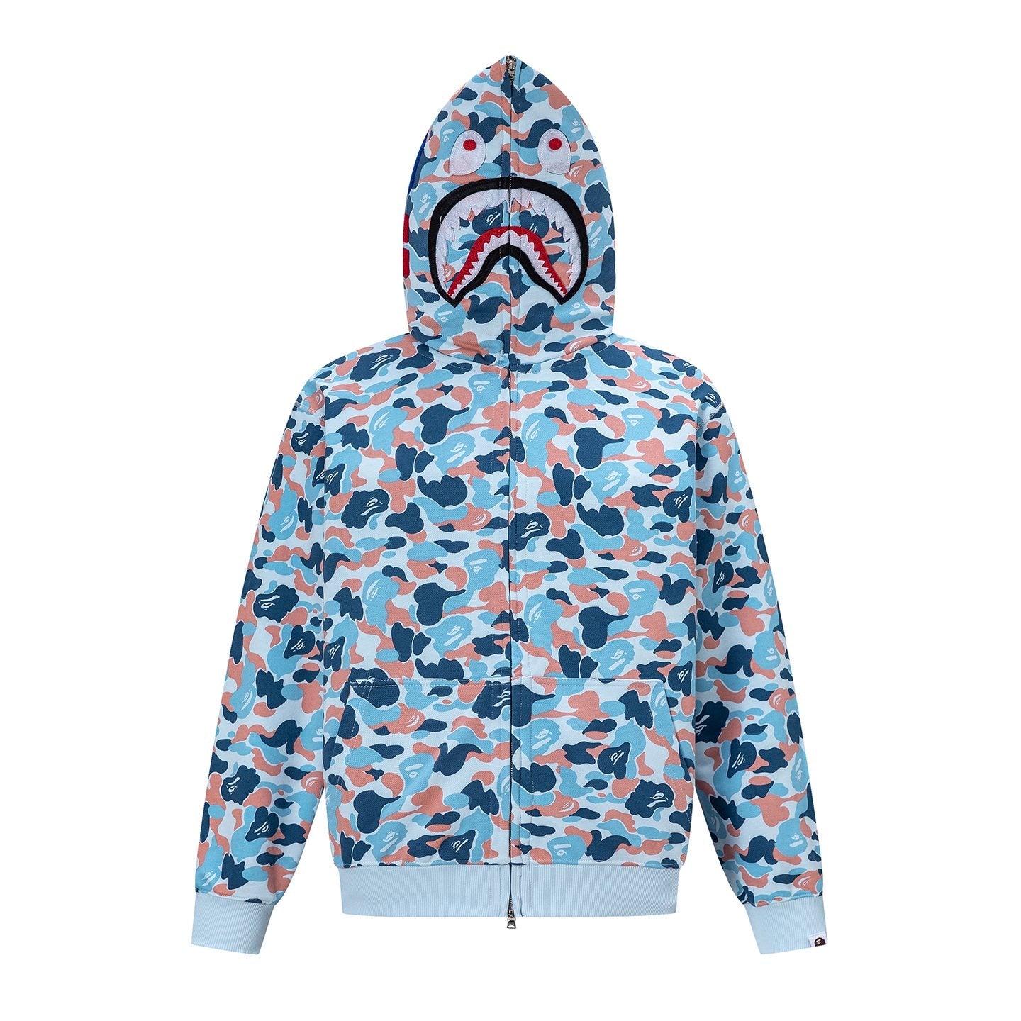 BAPE Shark Camo Full-Zip Hoodie — front