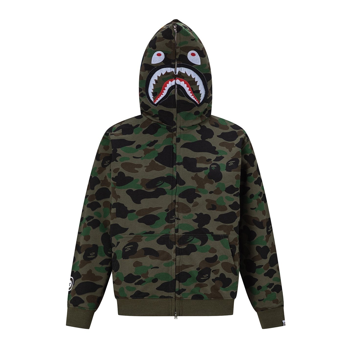 BAPE Shark Camo Full-Zip Hoodie — front