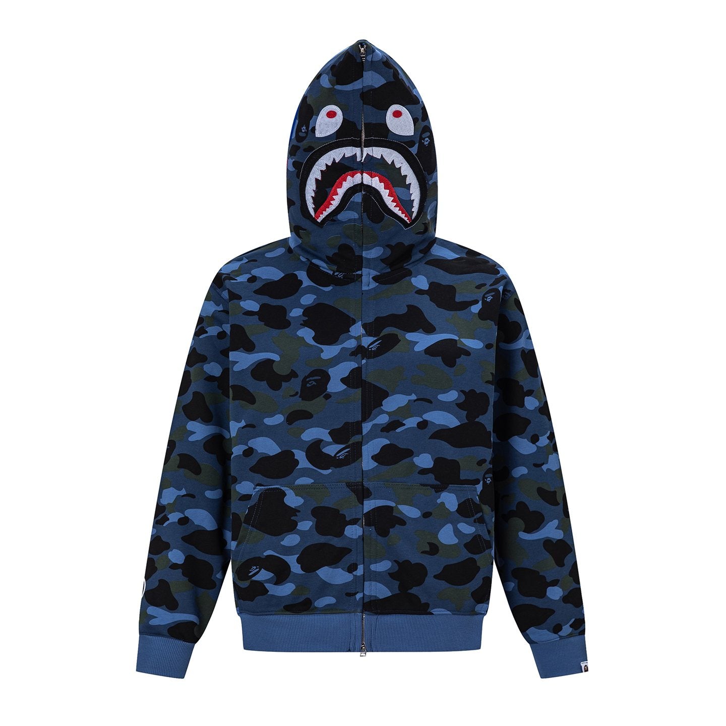 BAPE Shark Camo Full-Zip Hoodie — front
