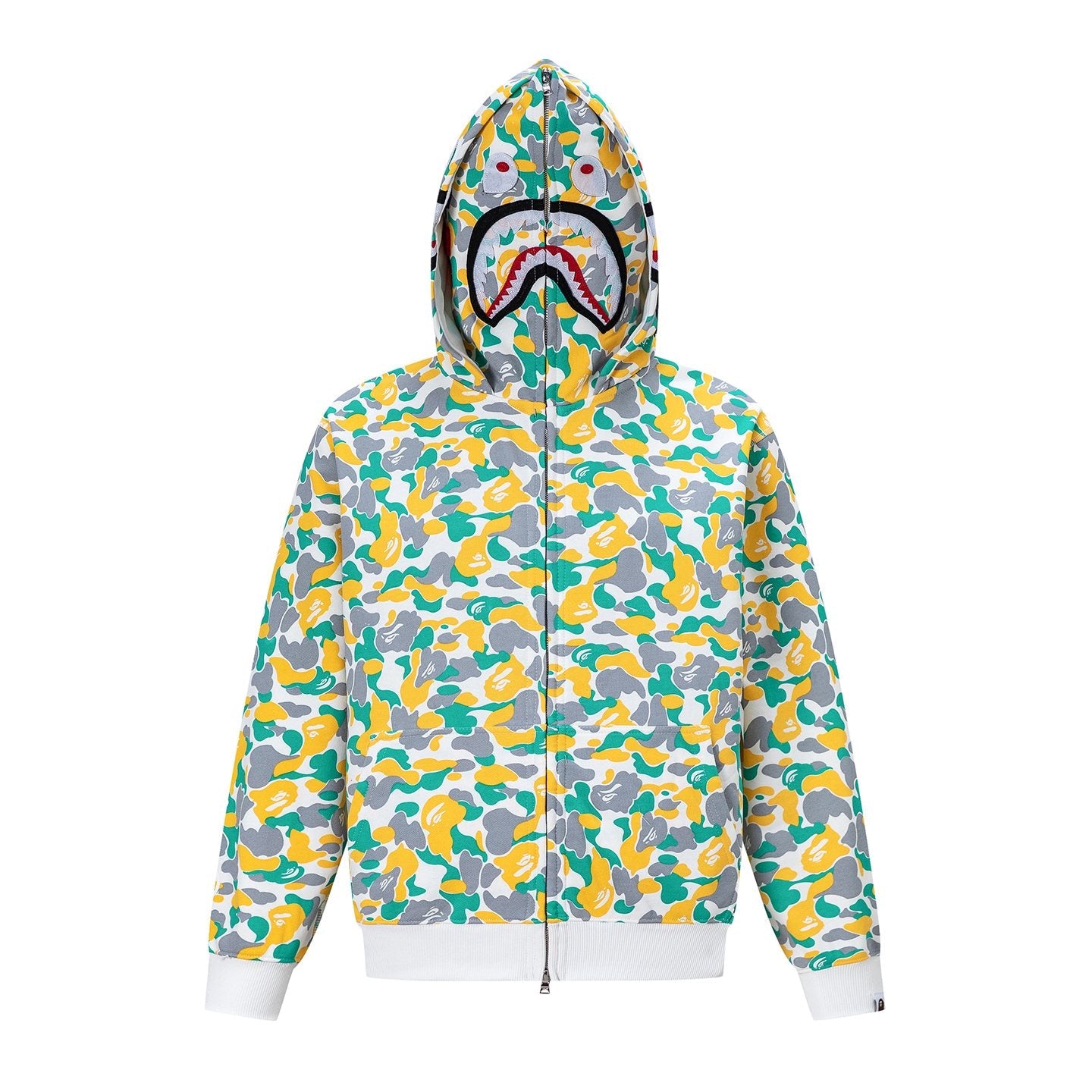 BAPE Shark Camo Full-Zip Hoodie — front
