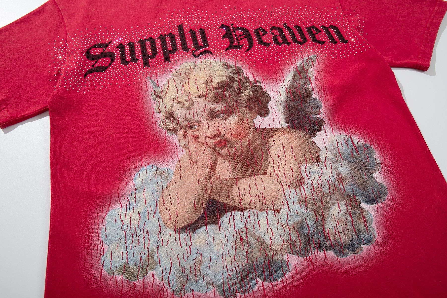 SUPPLY TEE Heaven Angel Flame Graphic T-Shirt — detail