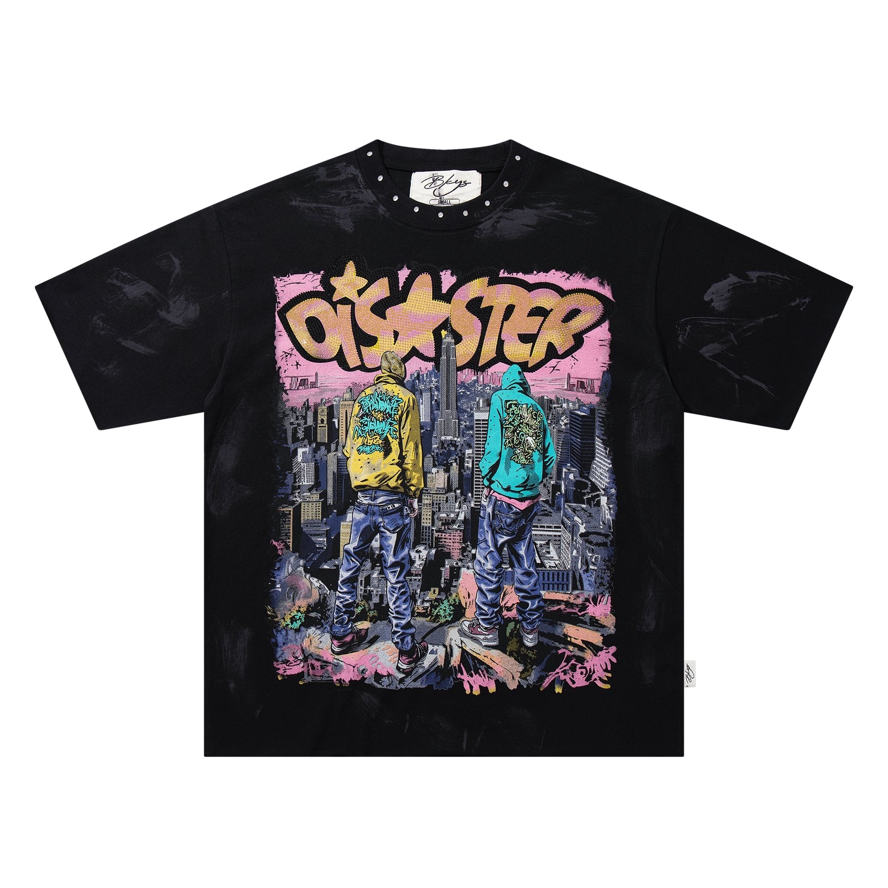 BKYS Revival Rhinestone City Graffiti Graphic T-Shirt — hero