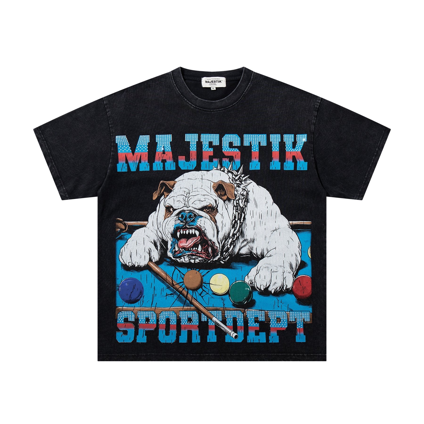 MAJESTIK Bulldog Billiards Graphic T-Shirt — hero