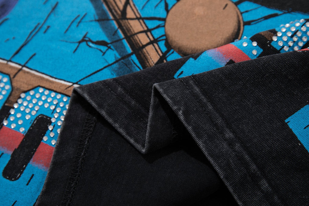 MAJESTIK Bulldog Billiards Graphic T-Shirt — detail