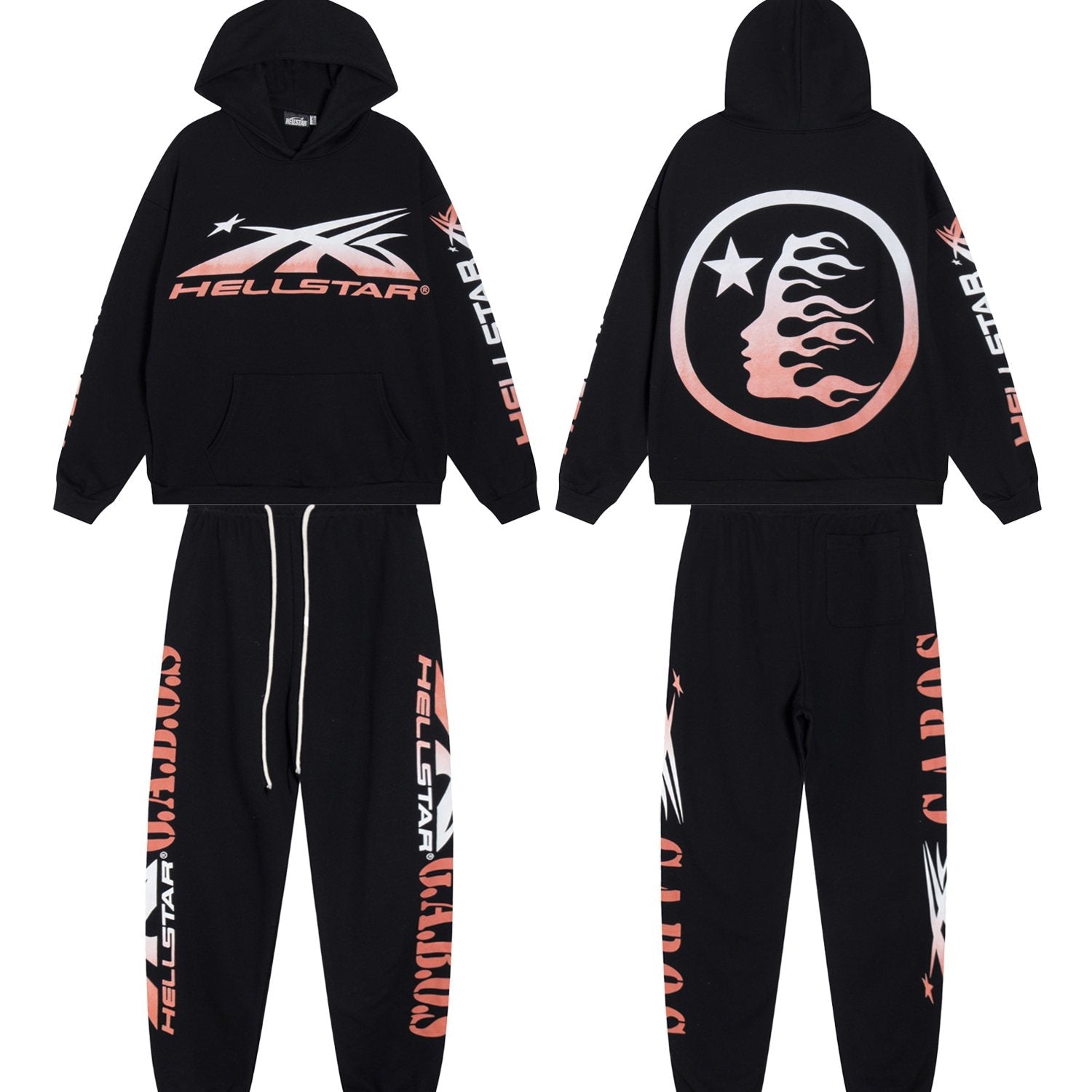Hellstar G.A.B.O.S Vertical Graphic Sweatpants — context