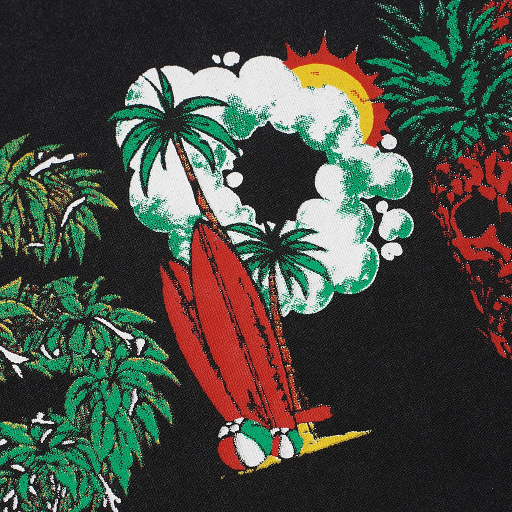 Godspeed Tropical Skull Wave Graphic T-Shirt — detail