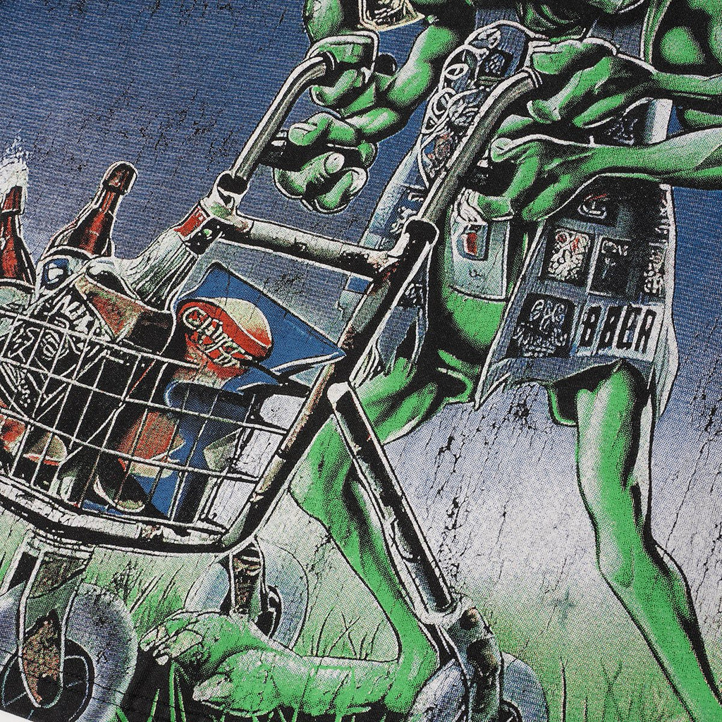 Godspeed Green Cart Character Graphic T-Shirt — detail