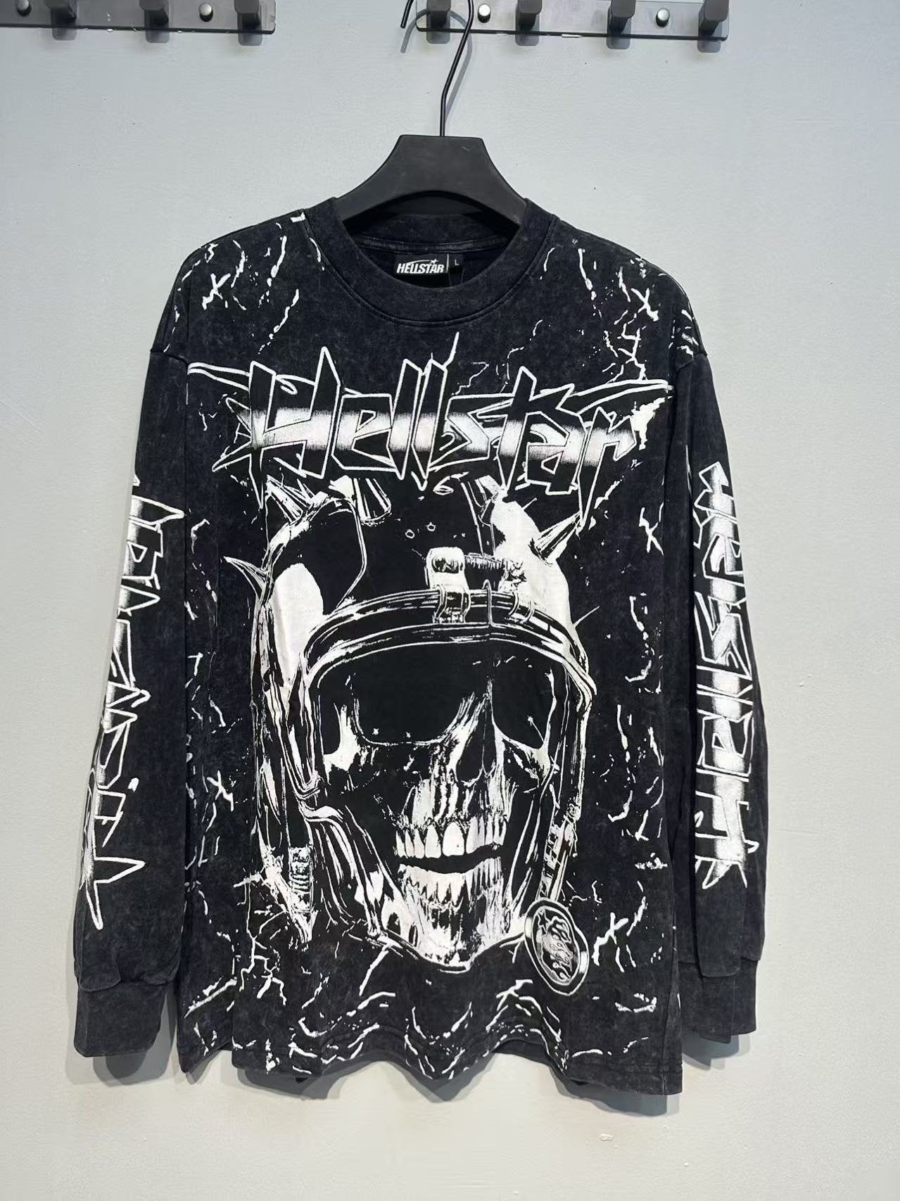 Hellstar Skull 69 Graphic Long-Sleeve T-Shirt — front