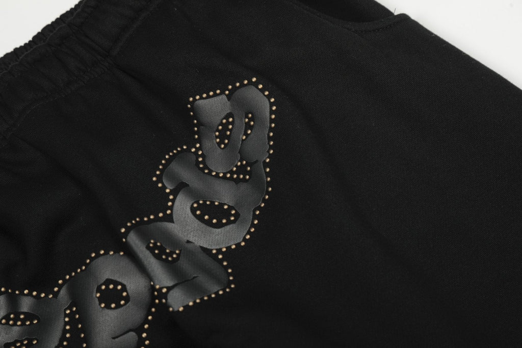 Sp5der Spiderweb Graphic Zip Hoodie & Sweatpants Matching Set — detail