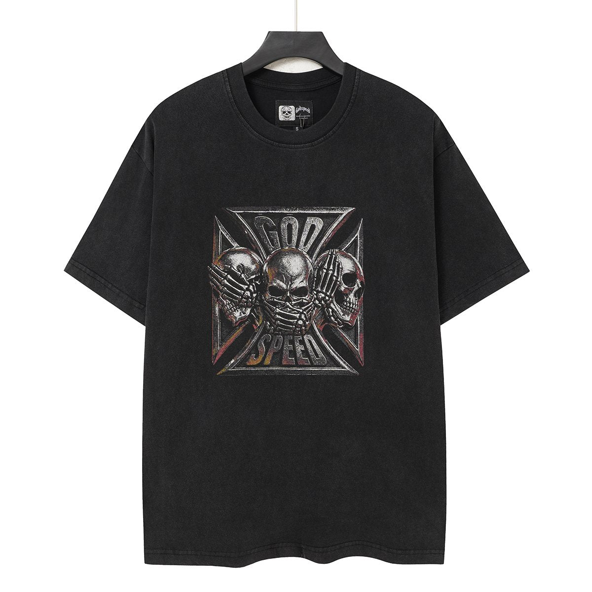 Godspeed Out of Many One Skull Graphic T-Shirt — front
