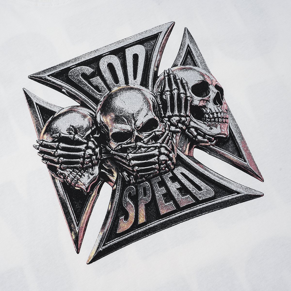 Godspeed Out of Many One Skull Graphic T-Shirt — detail
