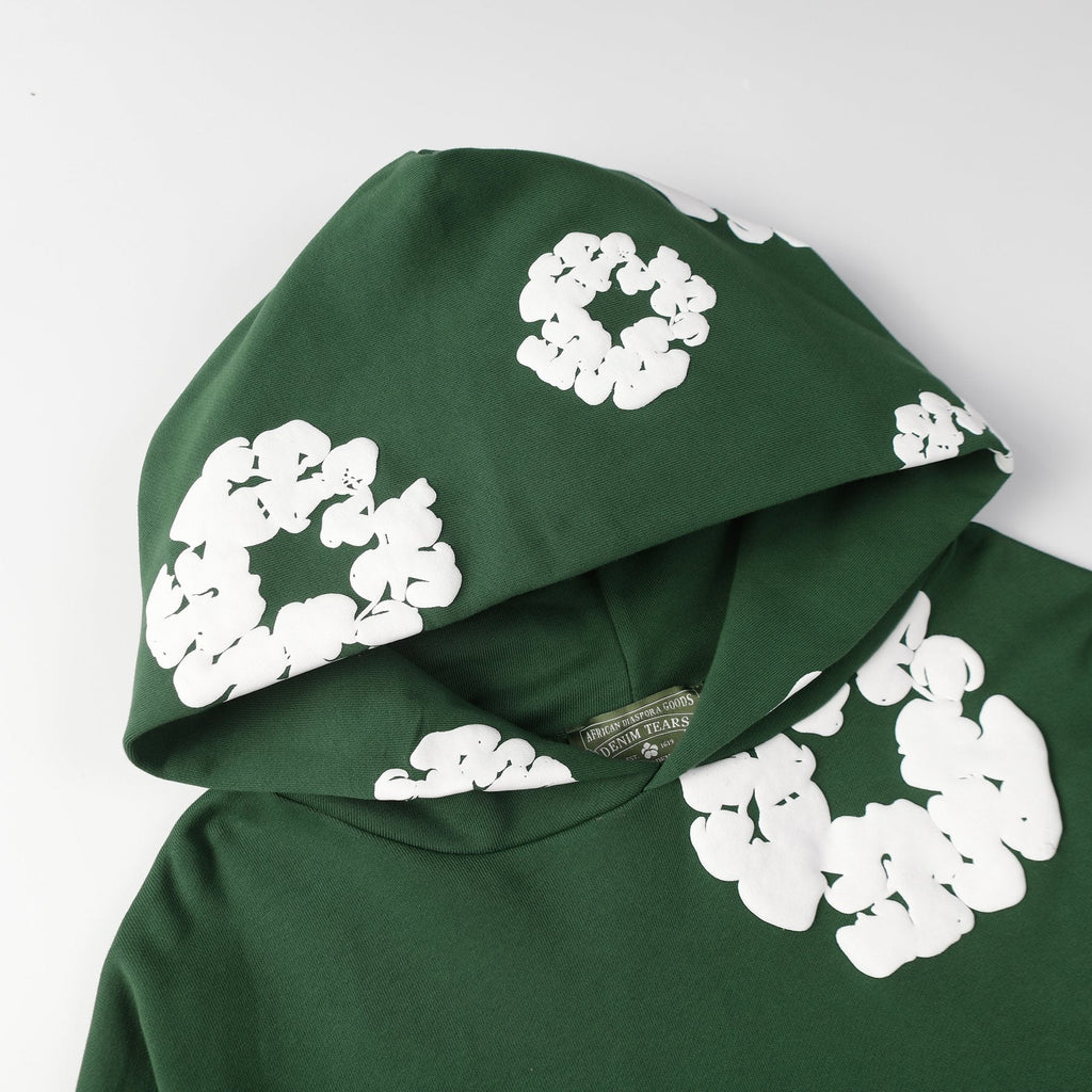 DENIM TEARS Floral Graphic Hoodie & Sweatpants Set — fabric_closeup