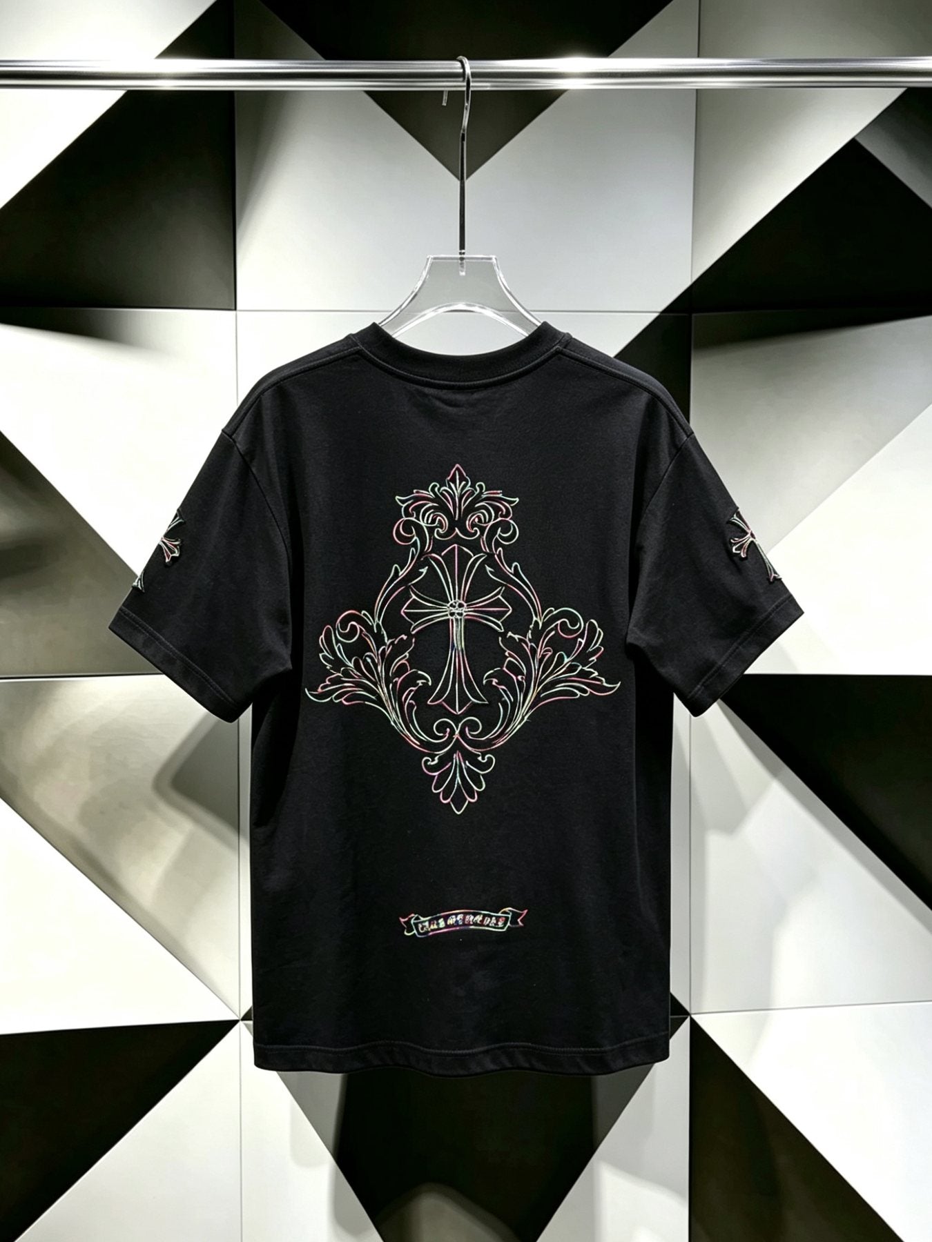Chrome Hearts Ornate Cross Graphic T-Shirt — back