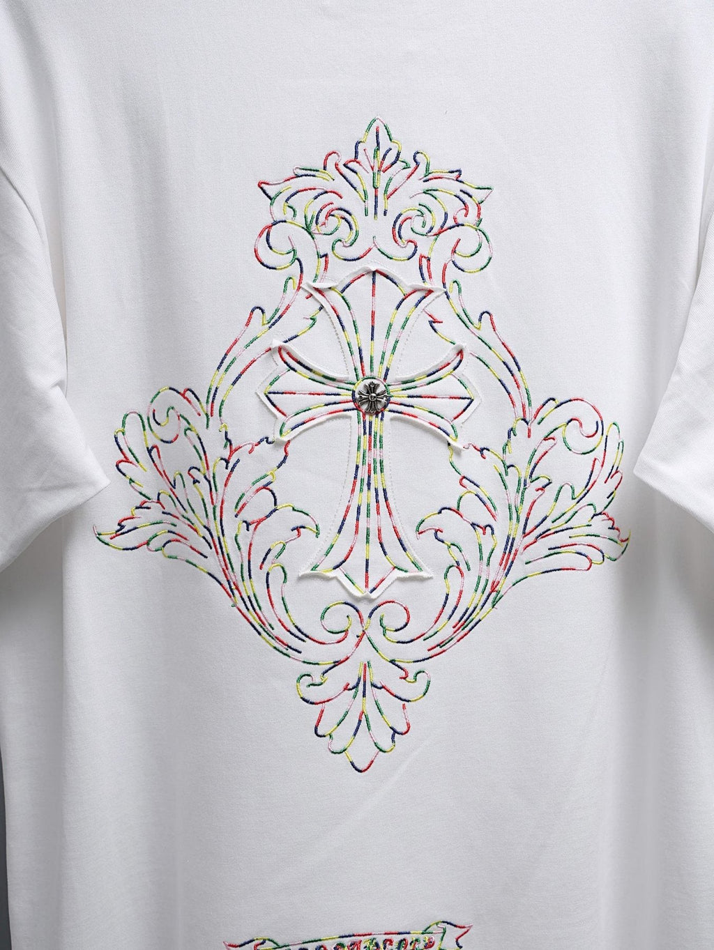 Chrome Hearts Ornate Cross Graphic T-Shirt — detail