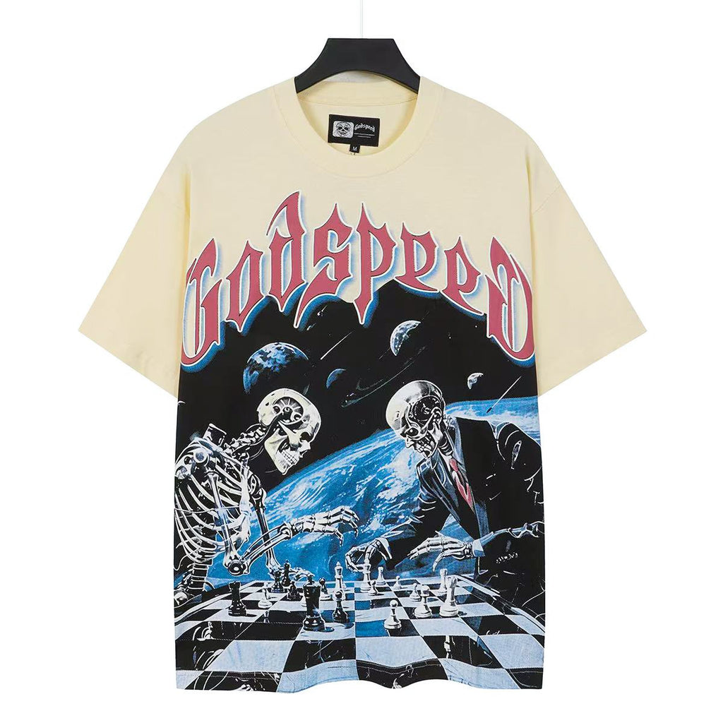 Godspeed Skeleton Chess Graphic T-Shirt — hero