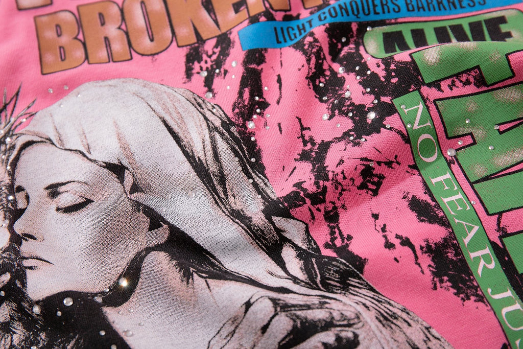 MAJESTIK Broken Heart Graphic T-Shirt — detail