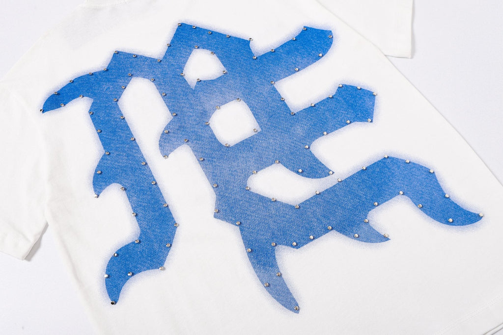 MIXED EMOTION Never Die Monogram Graphic T-Shirt — detail