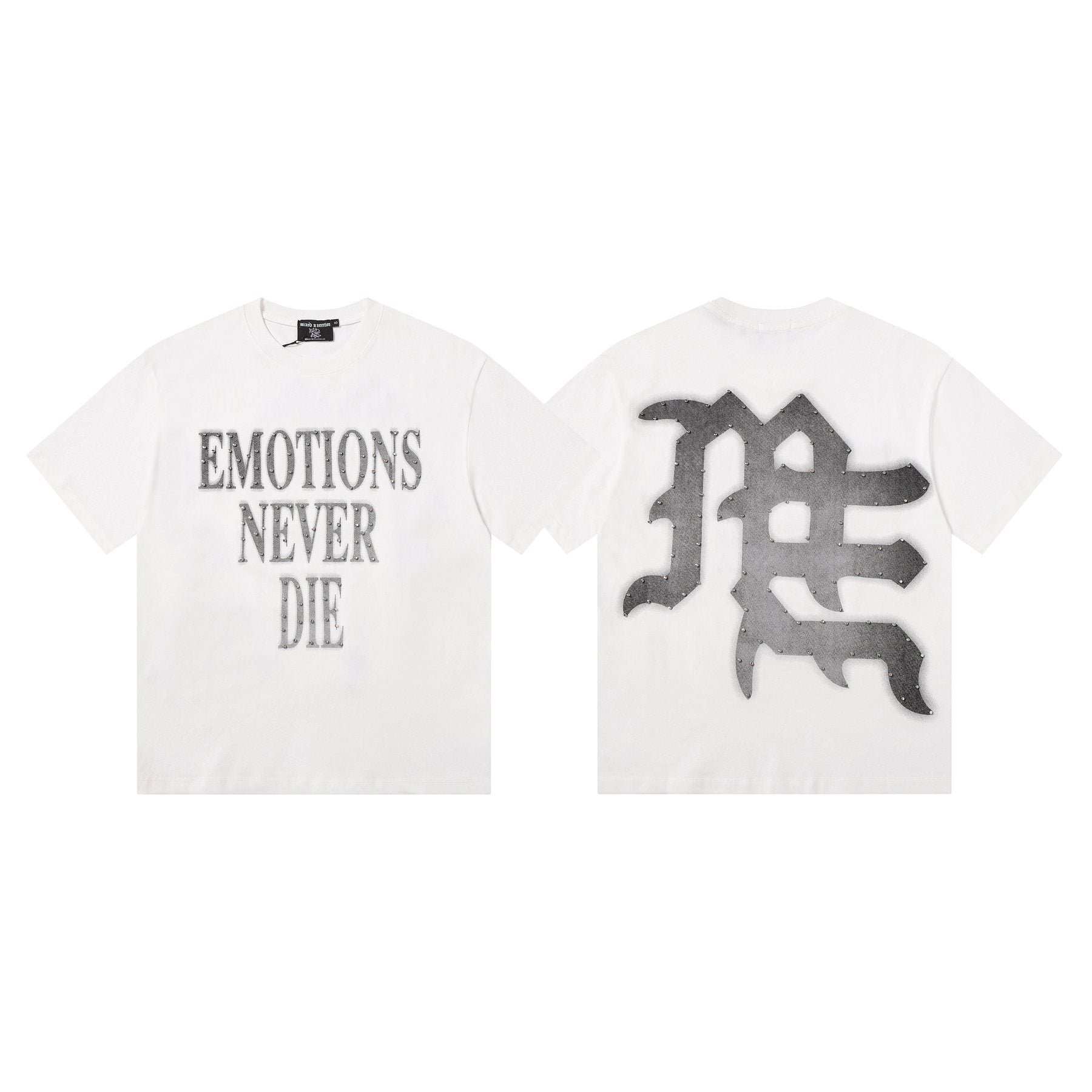 MIXED EMOTION Never Die Monogram Graphic T-Shirt — hero