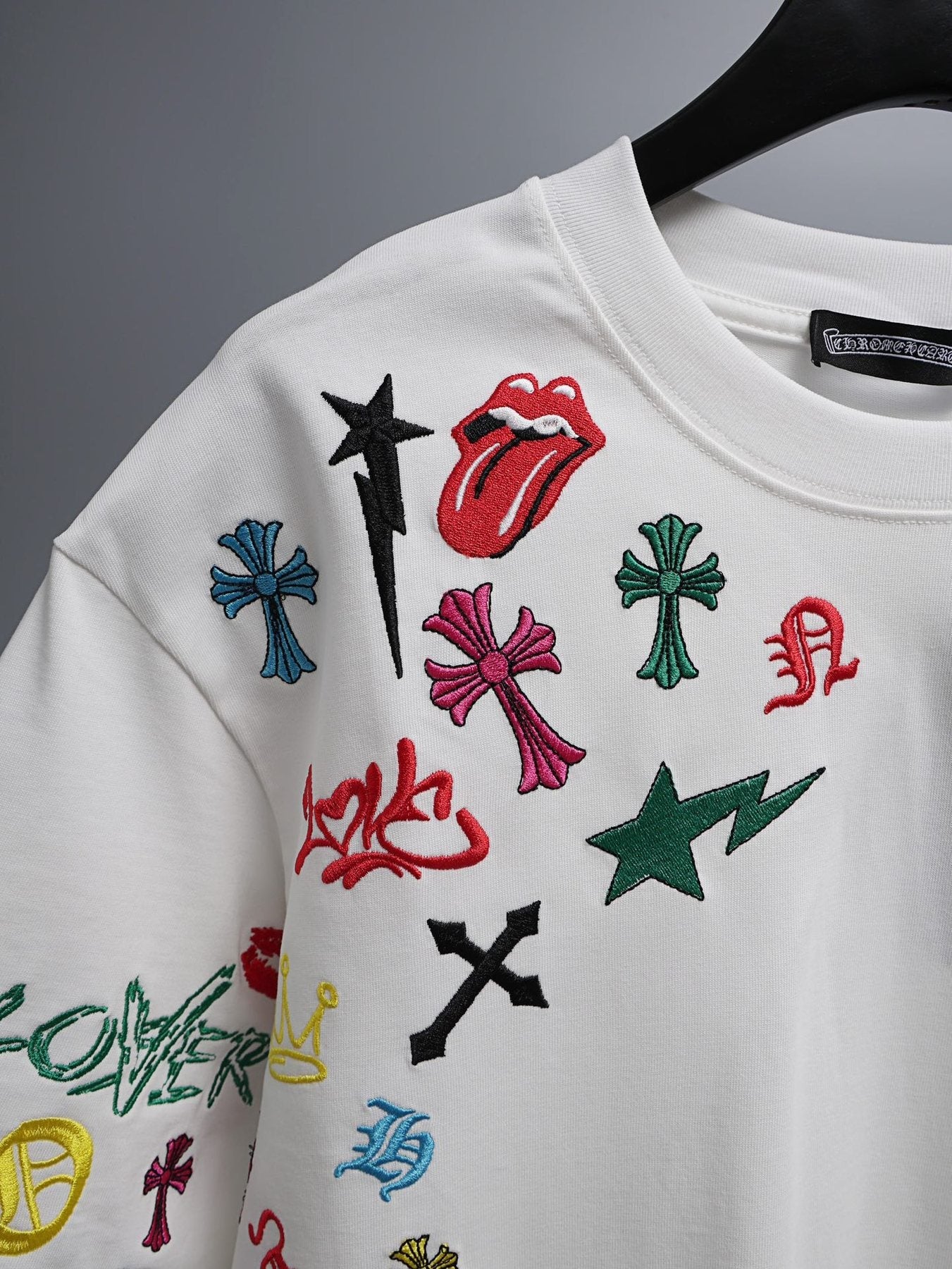Chrome Hearts Multicolor Motif Cluster T-Shirt — detail