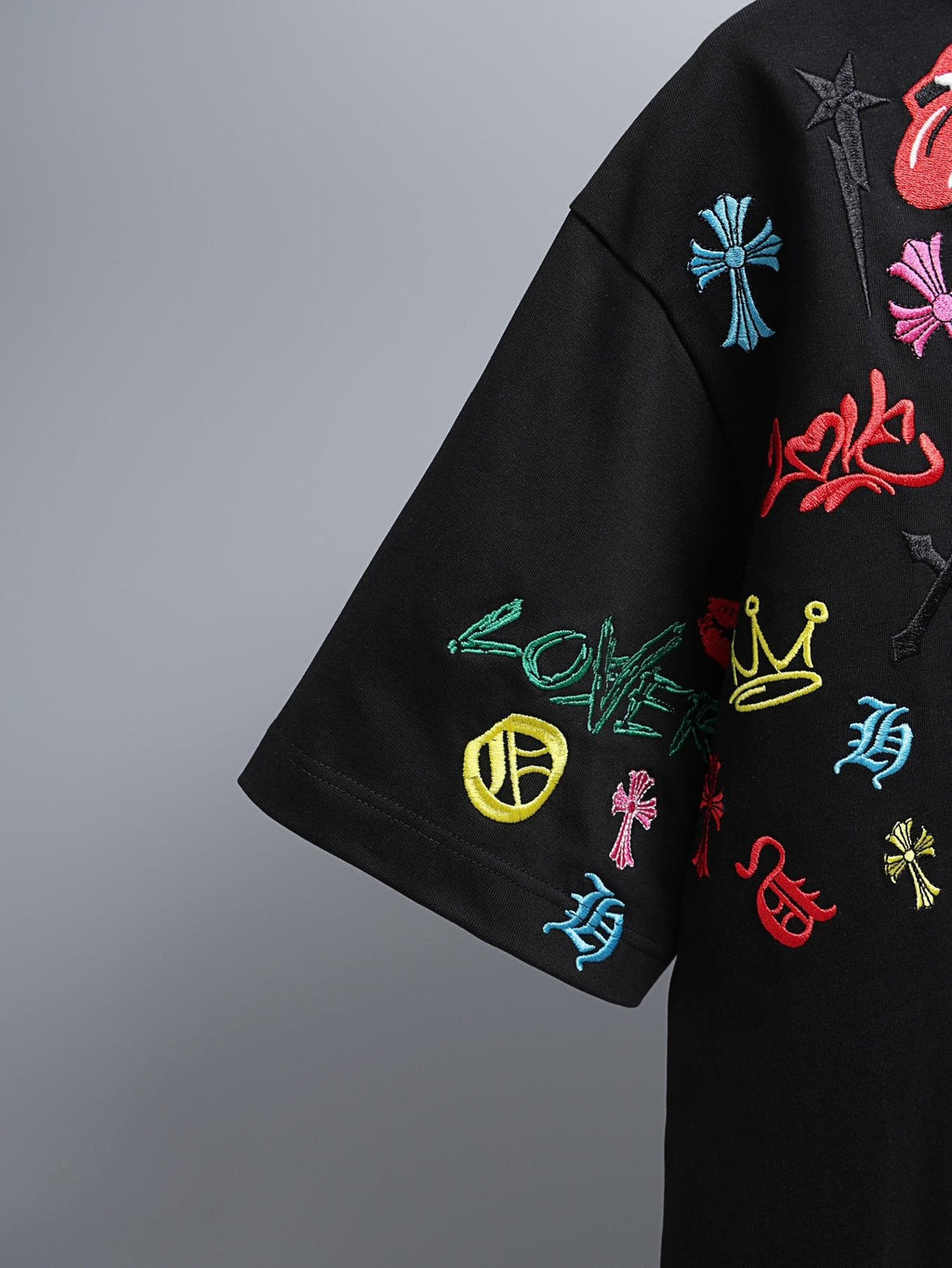 Chrome Hearts Multicolor Motif Cluster T-Shirt — detail