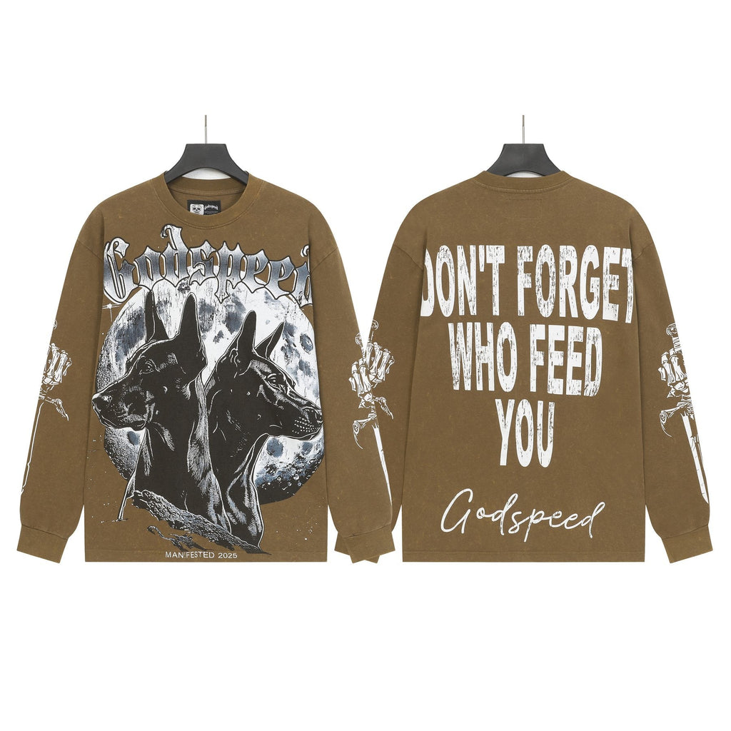 Godspeed Dog Moon Graphic Long-Sleeve T-Shirt — hero