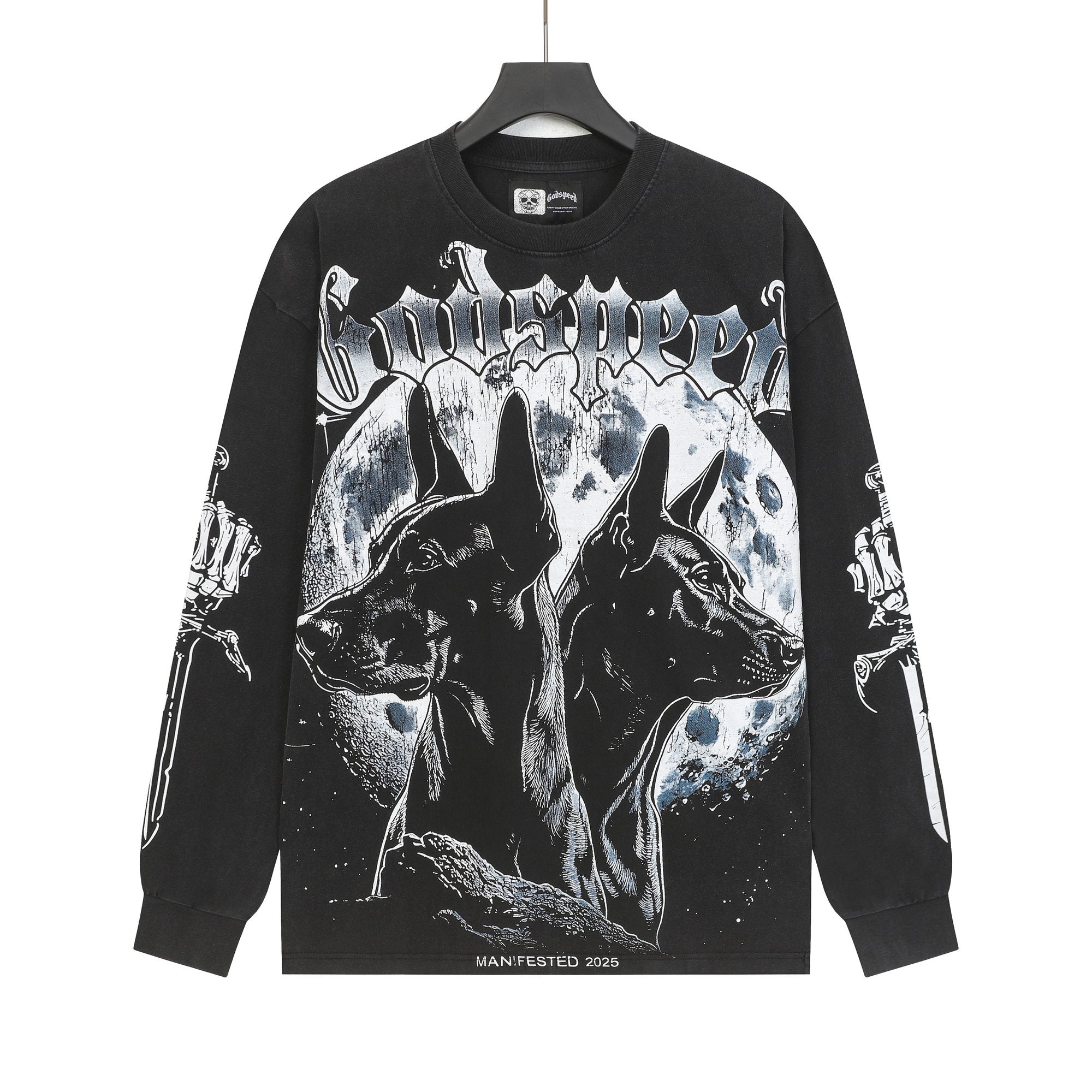 Godspeed Dog Moon Graphic Long-Sleeve T-Shirt — hero