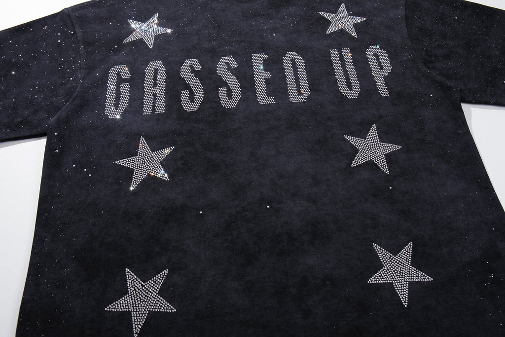 BKYS Revival Gassed Rhinestone Graphic T-Shirt — detail