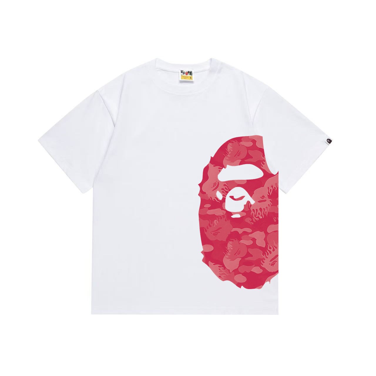 BAPE Pink Camo Ape Head Graphic T-Shirt — front