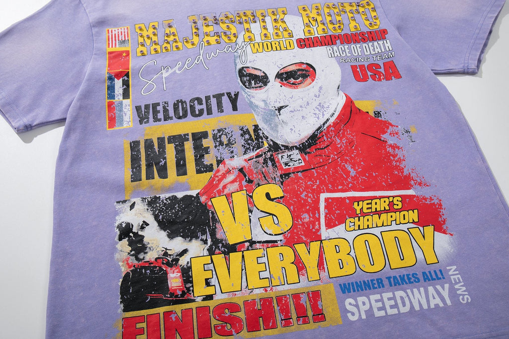 MAJESTIK Racing Moto Graphic T-Shirt — detail
