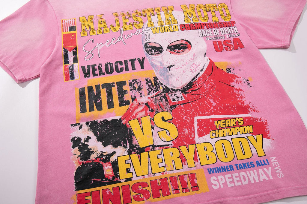 MAJESTIK Racing Moto Graphic T-Shirt — detail