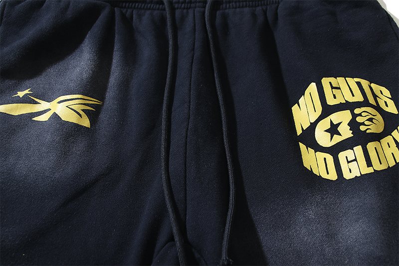 Hellstar No Guts No Glory Straight-Leg Sweatpants — detail