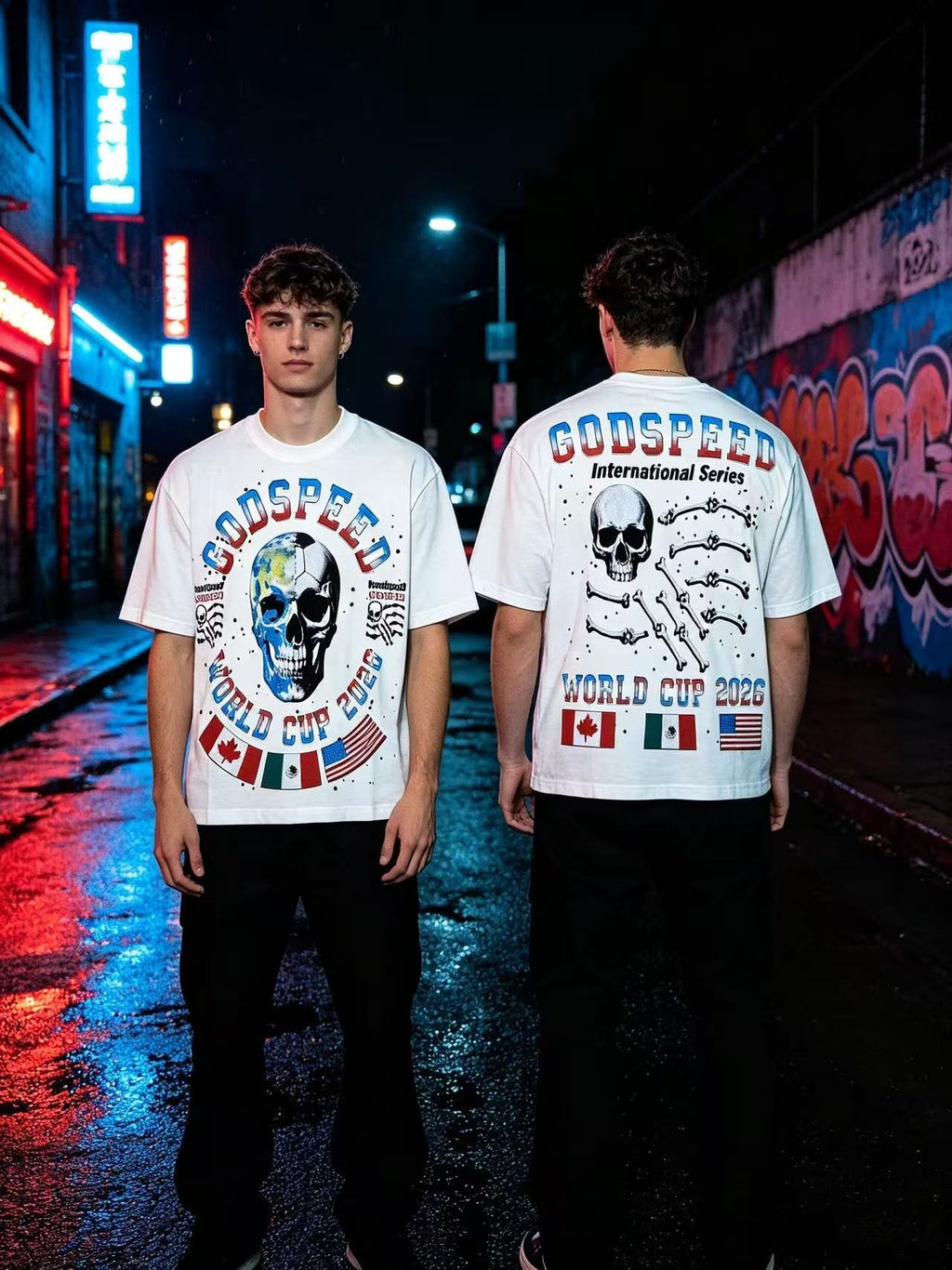 Godspeed World Cup 2026 Skull Globe T-Shirt — context